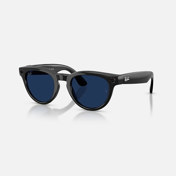 Ray-Ban Meta (Gen 2) smart glasses in a black Headliner frame.